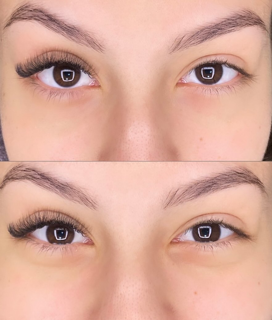 Antes e depois de um efeito Foxy realizado por Rosana